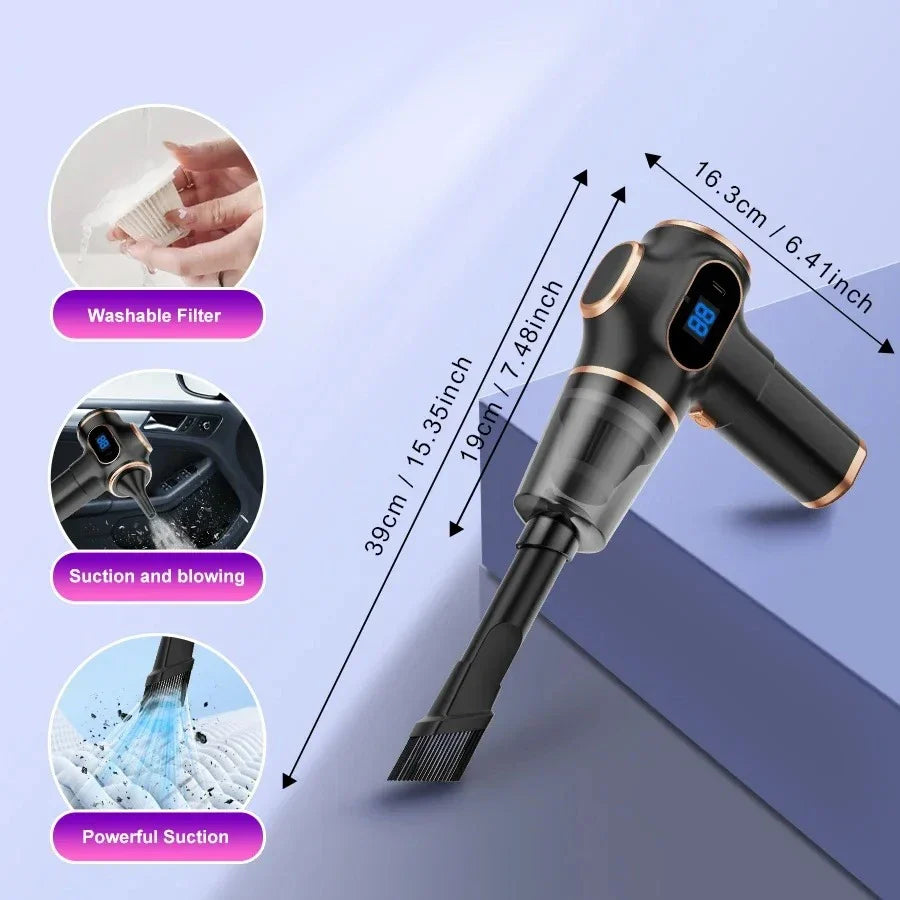 Wireless Vacuum Cleaner Dual Use for Home and Car High Power Home Appliance With display Screen Carpet Sofa Car Cleaner